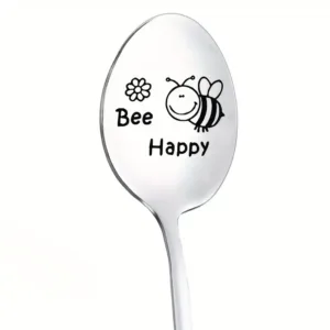 Bee Happy Engraved Spoon